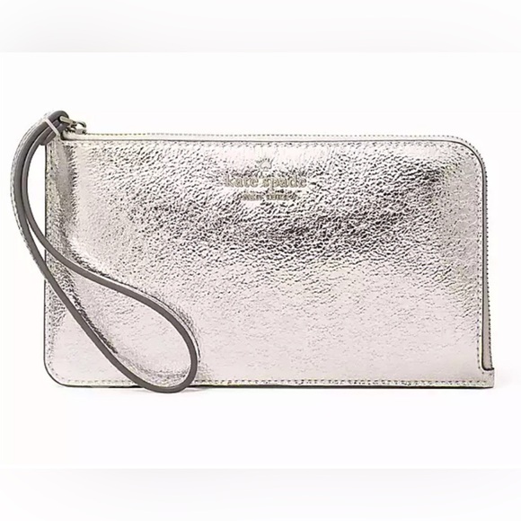 Kate Spade Metallic Med Lzip Wristlet